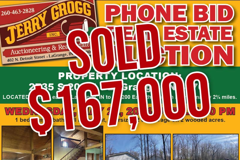 Phone Bid Real Estate Auction: Home with 2 Acres in LaGrange, Indiana