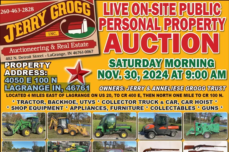 Jerry & Anneliese Grogg Personal Property Auction, November 30, 2024